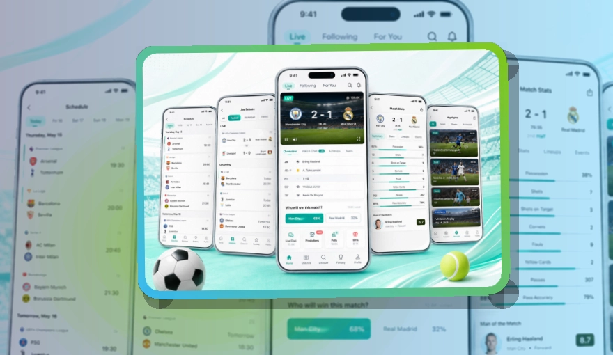 紧凑功能卡 · 赛事App入口 · 比赛状态一眼看懂界面展示